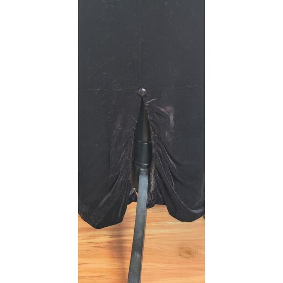 Vintage Lucia Lukken Black Velvet Maxi Skirt Whimsigoth Size XL Elastic Waist - Picture 7 of 8